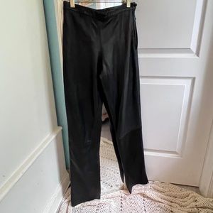 Vintage 90s black leather pants